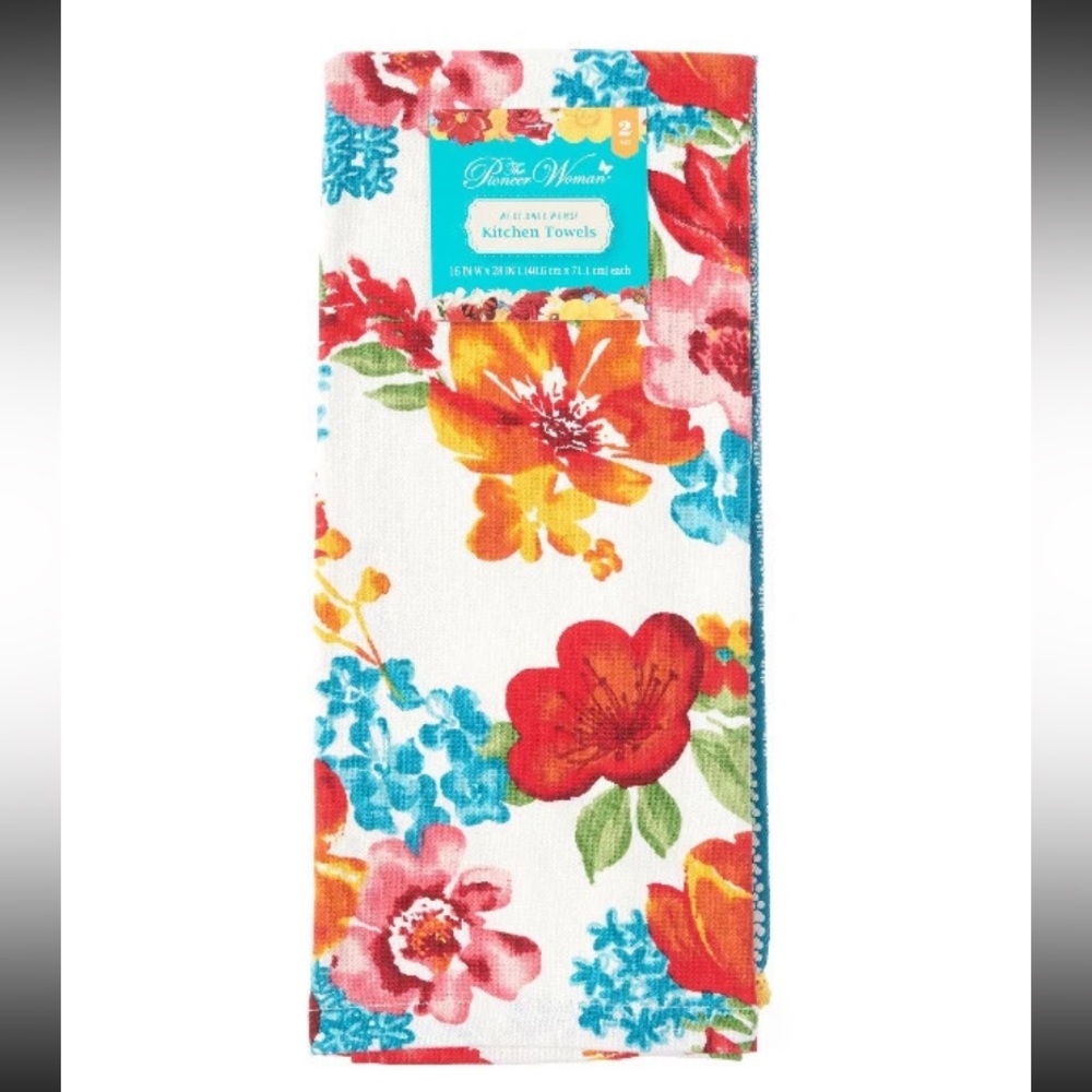 Pioneer Woman Wildflower Whimsy Hand Towels Kitchen Set New Set of 2